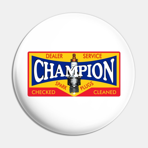 Champion Sparks Pin by GR8DZINE