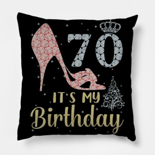 Girl Shoes & Lights Step Into 70 Years Old Its My Birthday Pillow