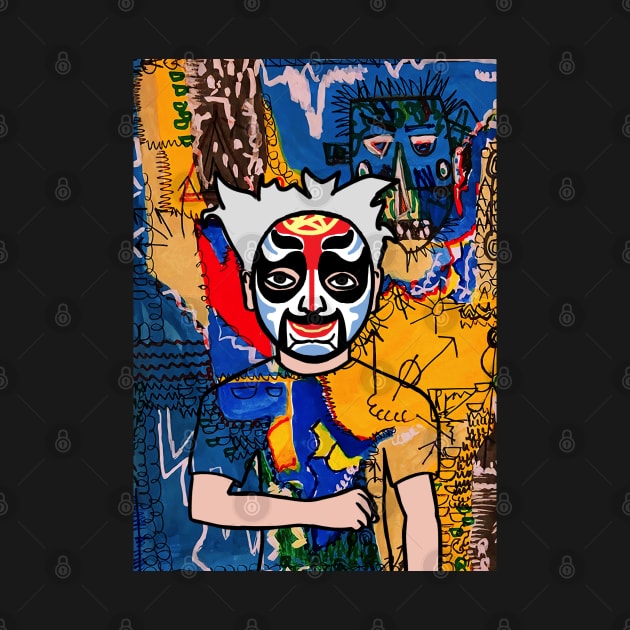 Urban-Chic Digital Collectible - Character with MaleMask, ChineseEye Color, and DarkSkin on TeePublic by Hashed Art