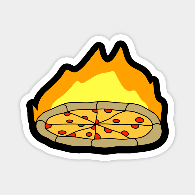 Fire Pizza Pie Magnet by saradaboru