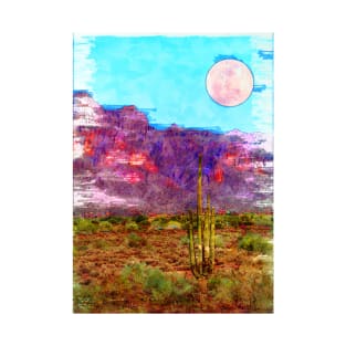 Super Bright Moon In The Desert. For Moon Lovers T-Shirt