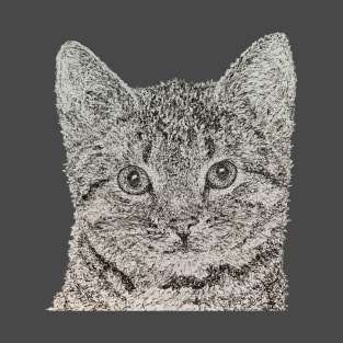 Dotwork Cat Art Print T-Shirt
