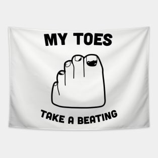 "My Toes Take A Beating" Runner's Tapestry