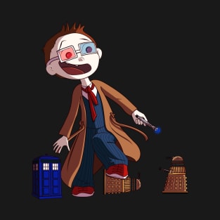 Doctor Who Tenth Dalek and Tardis T-Shirt