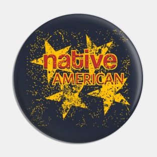 Native American And Stars Pin