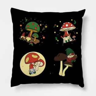 Vintage Merry Mushroom Lovers Stickers Pack Pillow