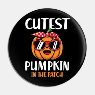 Cutest Pumpkin In The Patch Halloween Costume Pin