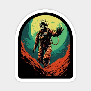 Skeleton Astronaut Sci Fi Horror Magnet