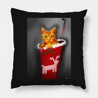 Christmas Kitten Pillow