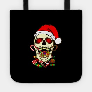 Skull Christmas Santa Claus 2# Tote