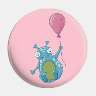 Monster with a balloon Pin