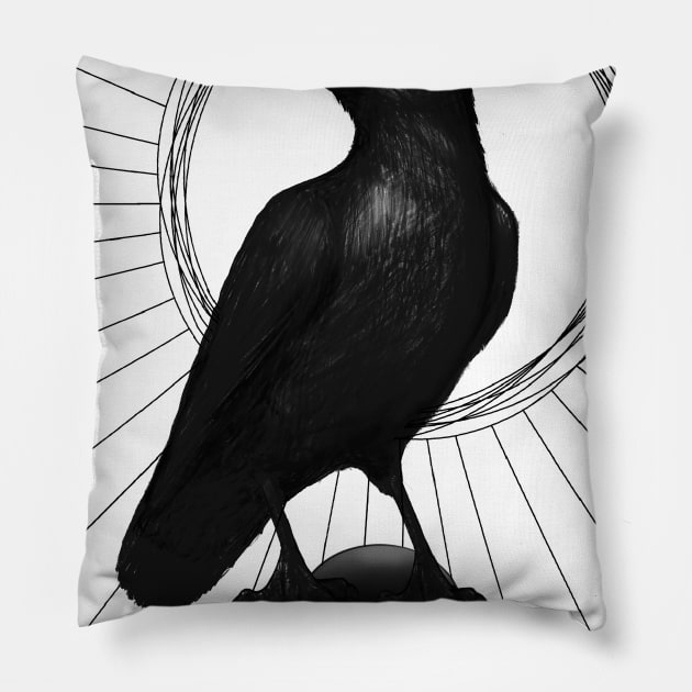 Crow Season Pillow by Eve Shmeve