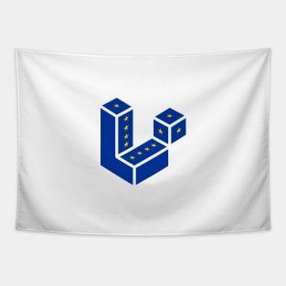 Laravel logo with European Union flag Tapestry