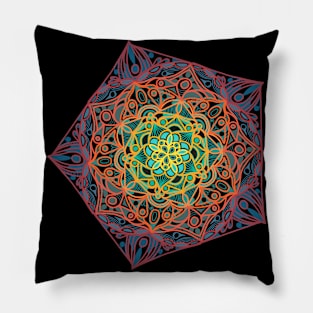 Sunset Mandala Pillow