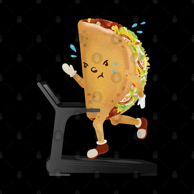 Funny Taco Gym shirt by HamilcArt