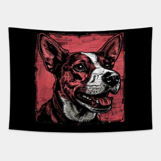 Retro Art Basenji Dog Lover Tapestry