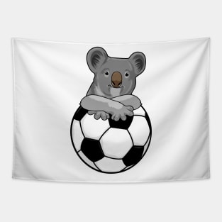 Koala at Soccer Sports Tapestry