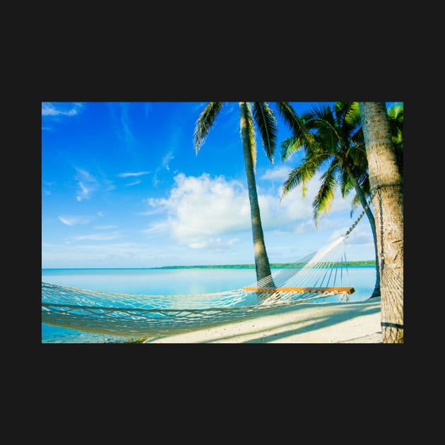 Empty hammock in warm tropical shade. by brians101