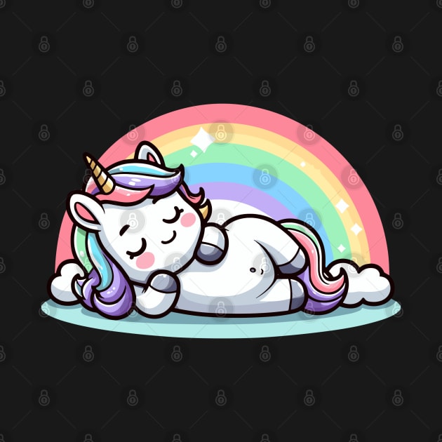 Cute Sleeping Unicorn by Kawaii-n-Spice