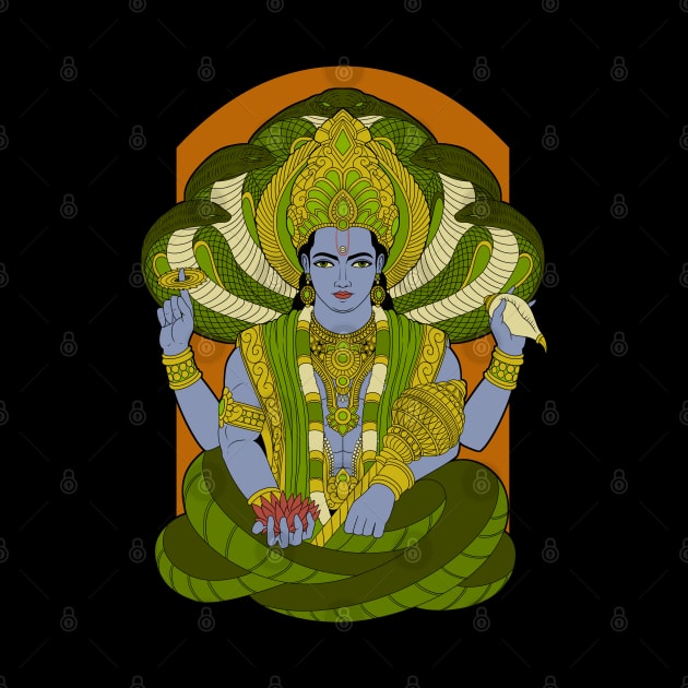 Hindu God - Vishnu by Modern Medieval Design