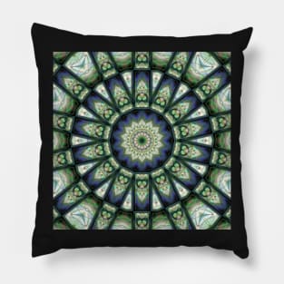 Opal and Alabaster Mandala Pillow