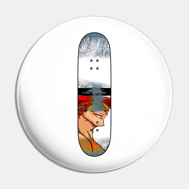 Distressed Skateboard - NC - Adon Pin by nocartinslot