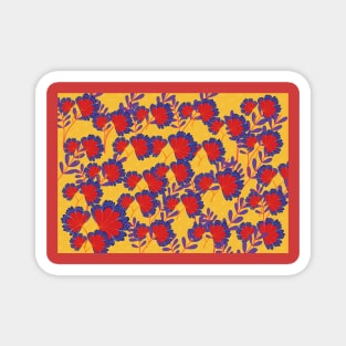 colorful pattern and floral print Magnet