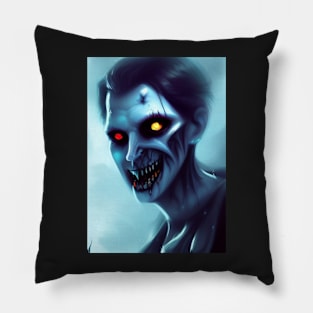 NASTY BLUE TINGED HALLOWEEN VAMPIRE Pillow