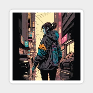 Japanese Street Cyberpunk Tokyo Streetwear Magnet