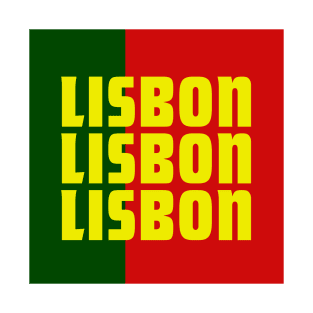 Lisbon City in Portuguese Flag Colors T-Shirt