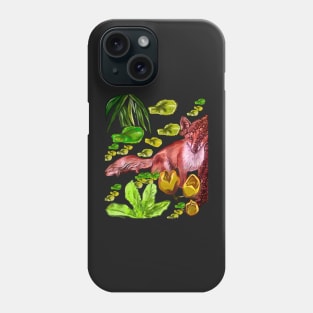 Furry fox in the fantastic forest - Vulpes Vulpes close up painting  of a red fox Phone Case