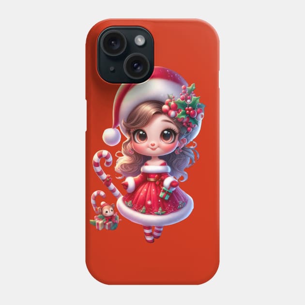 Cartoon Mrs Claus Phone Case by TooplesArt