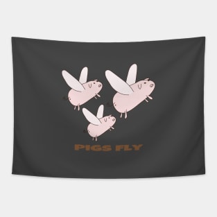 Pigs fly Tapestry