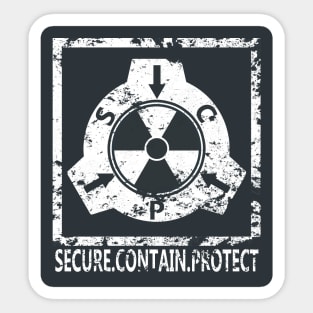 SCP Foundation logo white - Secure Contain Protect Sticker for Sale by  zachholmbergart