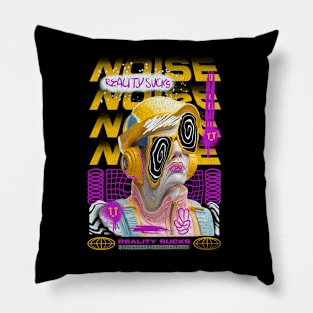 Reality sucks brutalism pop art Pillow