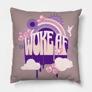 Retro Woke AF Pillow