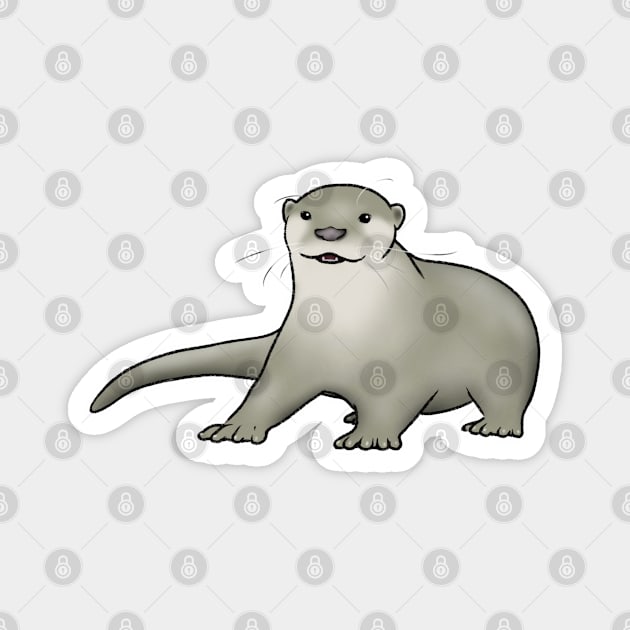 Little Smooth Coated Otter Magnet by OtterFamily