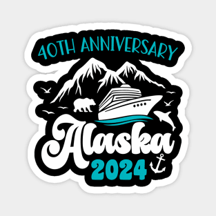 40Th Anniversary Wedding Alaska Cruise 2024 Vacation Magnet