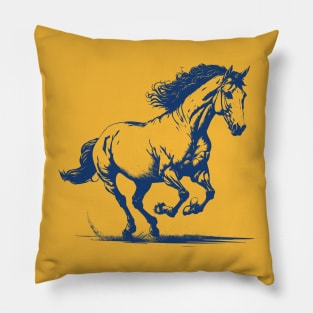 horse trotting Pillow