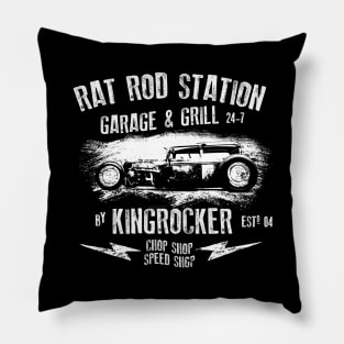 Hot Rod Station Pillow