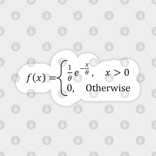 Exponential Distribution Magnet by ScienceCorner