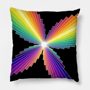 Rainbow Butterfly | Flying Wings Bar Charts Black Pillow