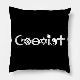 Coexist bumper, symbols Pillow