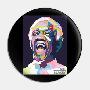 Abstract Popart Art Blakey in WPAP Pin