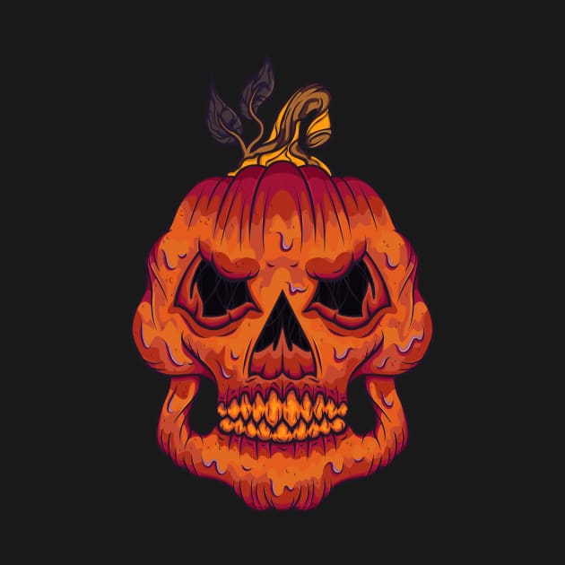 Pumpkin Skull by SamPage