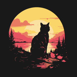 Cat Silhouette T-Shirt