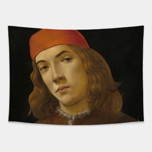 Portrait of a Youth by Sandro Botticelli Tapestry