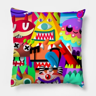 Doodle Gang Wierdo Boys Club 111 Pillow