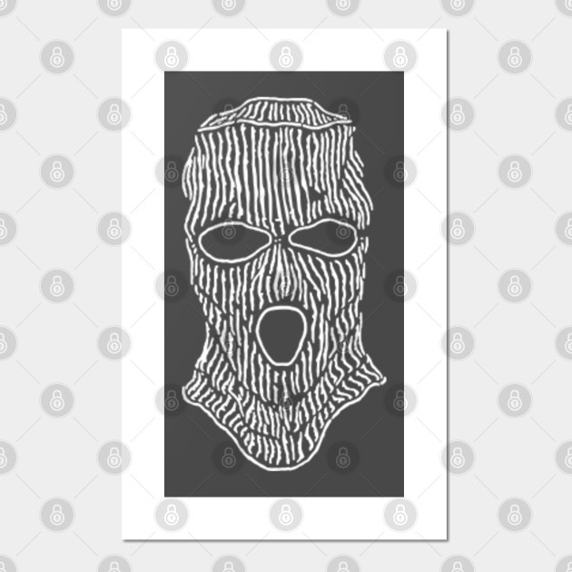 Gangsta Ski Mask Ski Mask Plakat I Druk Artystyczny Teepublic Pl