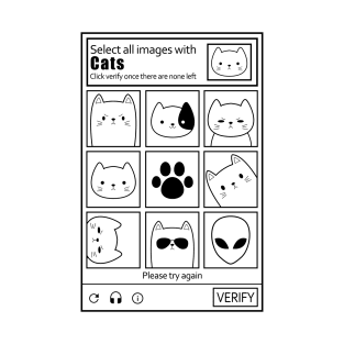 SELECT ALL IMAGES WITH CATS CAPTCHA T-Shirt